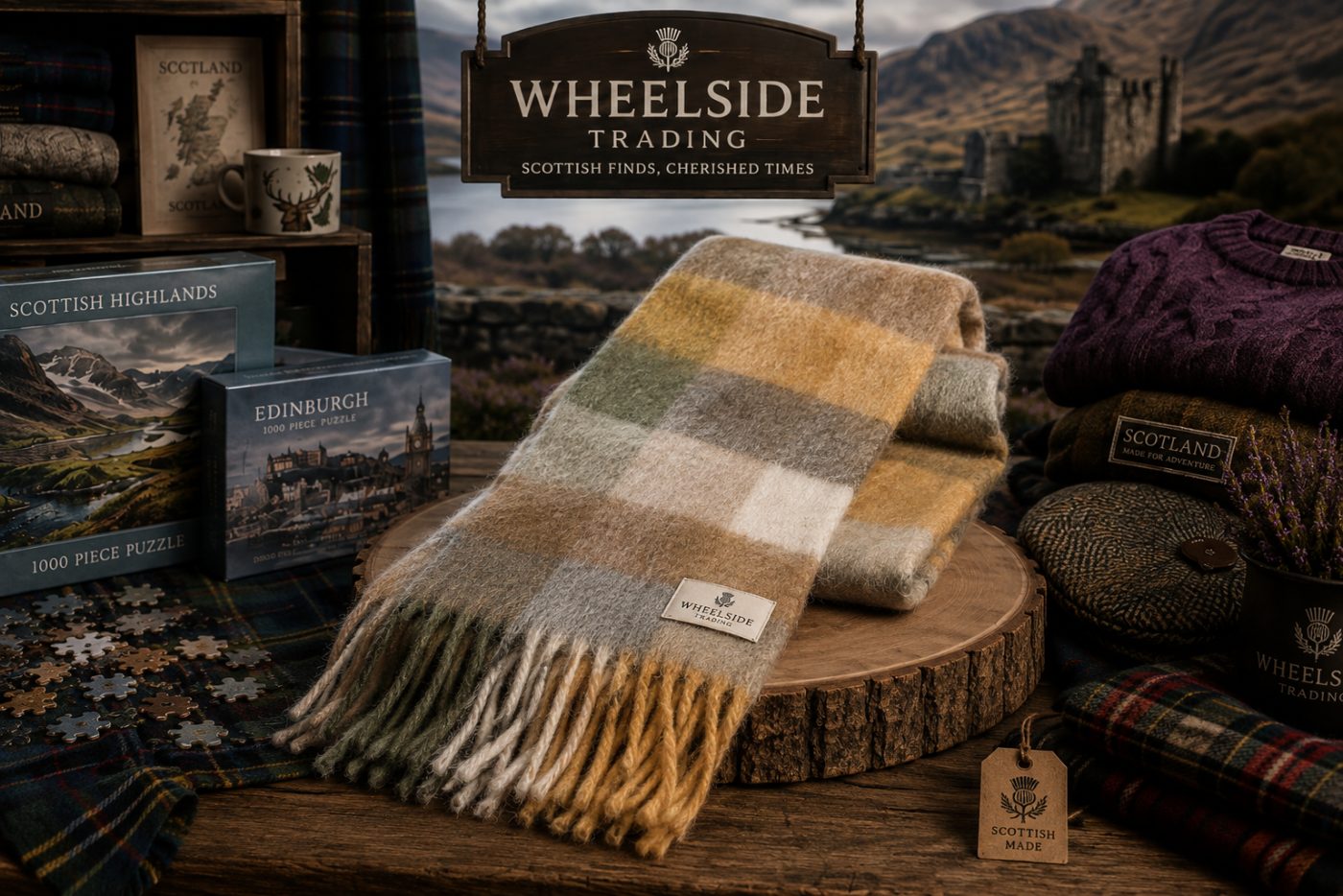 Scottish Lambs wool From the Isle of Harris (tan colours)